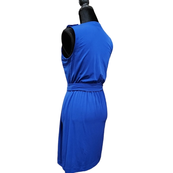 Banana Republic Royal Blue V Neck Belted Dress Size XS - Picture 2 of 7